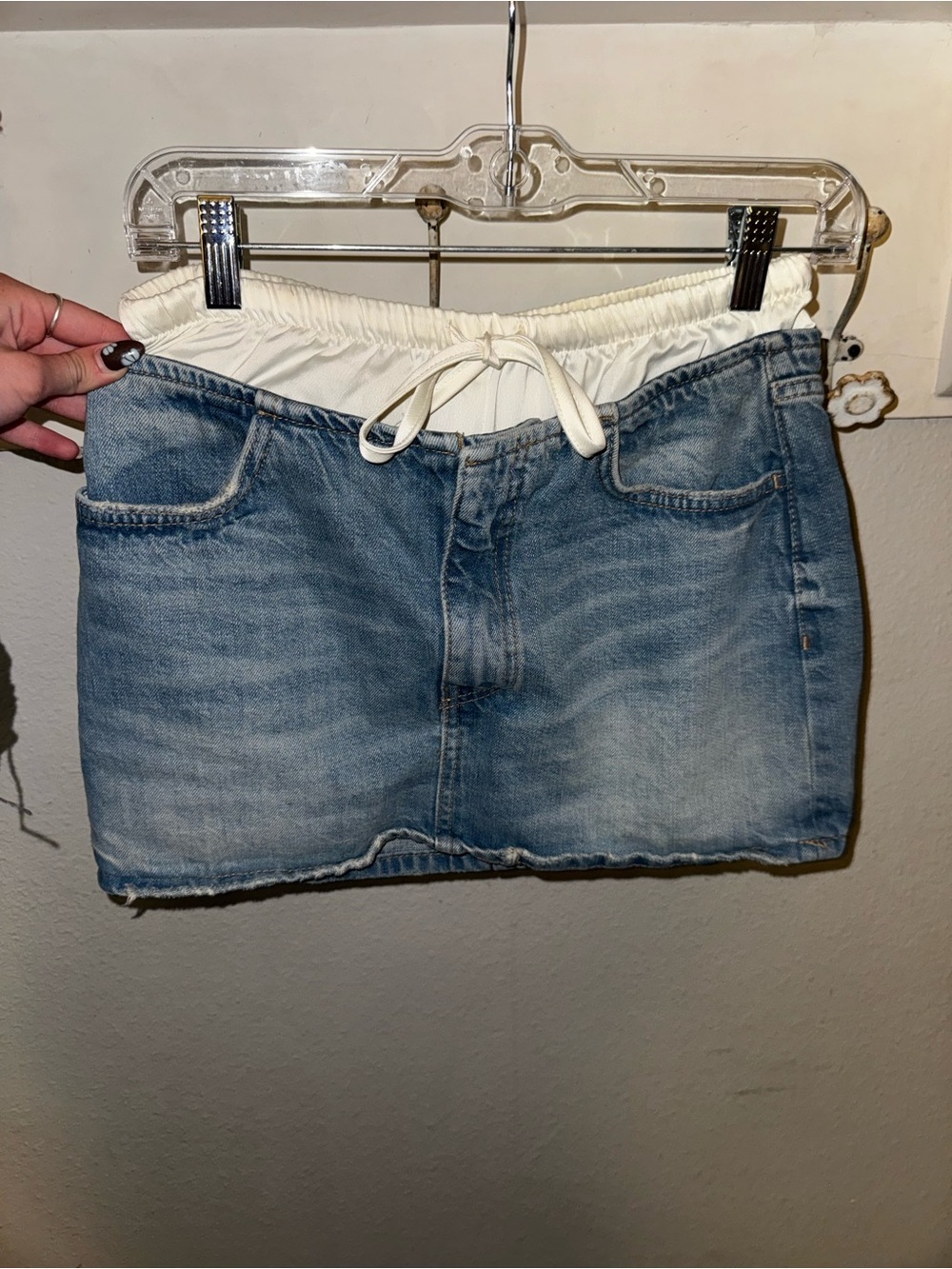 Vintage denim skirt and refurbished